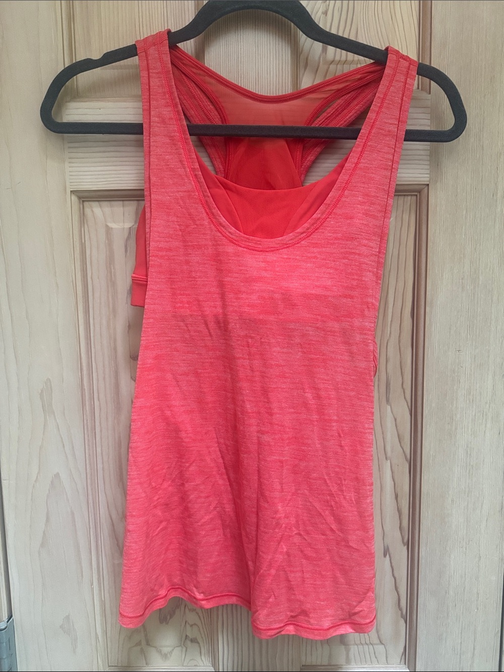 Lululemon Women’s Coral Racerback Tank Top with Sports Bra